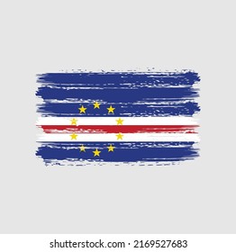 Cape Verde Flag Brush. National Flag