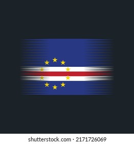 Cape Verde Flag Brush. National Flag