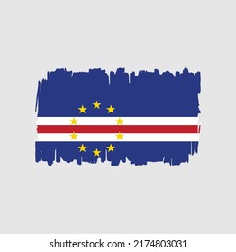 Cape Verde Flag Brush. National Flag