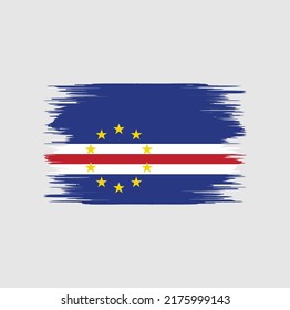 Cape Verde Flag Brush. National Flag