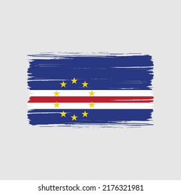 Cape Verde Flag Brush. National Flag