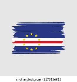 Cape Verde Flag Brush. National Flag