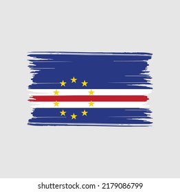 Cape Verde Flag Brush. National Flag