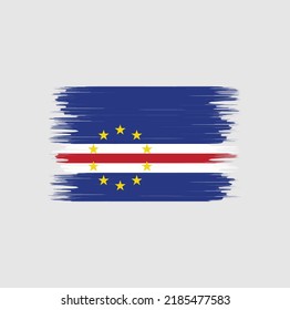 Cape Verde Flag Brush. National Flag