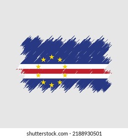 Cape Verde Flag Brush. National Flag