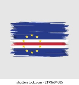 Cape Verde Flag Brush. National Flag