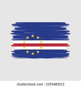 Cape Verde Flag Brush. National Flag