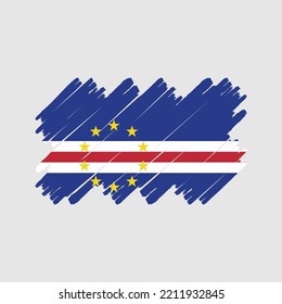 Cape Verde Flag Brush. National Flag