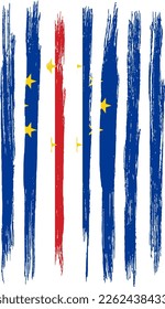 Cape Verde flag with brush paint textured isolated  on png or transparent background