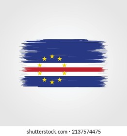 Pinselstriche der Kapverdischen Fahne. Nationalflagge