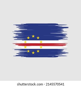 Pincel de bandera de Cabo Verde. Bandera nacional