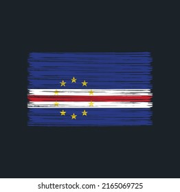 Cape Verde Flag Brush Strokes. National Flag