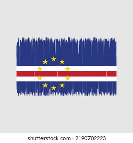 Cape Verde Flag Brush Strokes. National Flag