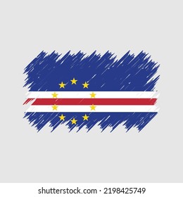 Cape Verde Flag Brush Strokes. National Flag