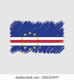 Cape Verde Flag Brush Strokes. National Flag