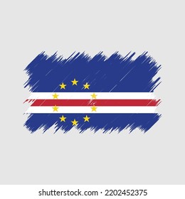 Cape Verde Flag Brush Vector. National Flag