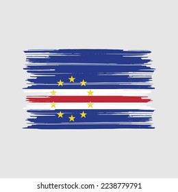 Cape Verde Flag Brush Vector Illustration