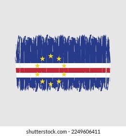 Cape Verde Flag Brush Vector Illustration