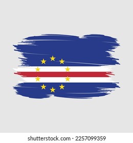 Cape Verde Flag Brush Vector Illustration