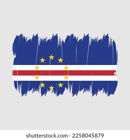 Cape Verde Flag Brush Vector Illustration