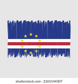 Cape Verde Flag Brush Vector Illustration