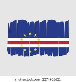 Cape Verde Flag Brush Vector Illustration