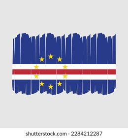 Cape Verde Flag Brush Vector Illustration