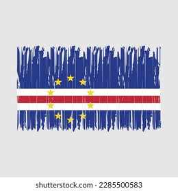 Cape Verde Flag Brush Vector Illustration