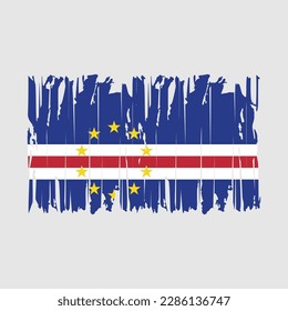 Cape Verde Flag Brush Vector Illustration