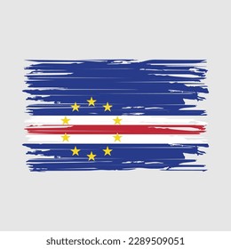 Cape Verde Flag Brush Vector Illustration