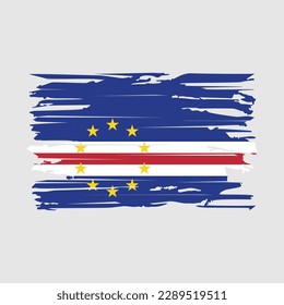 Cape Verde Flag Brush Vector Illustration