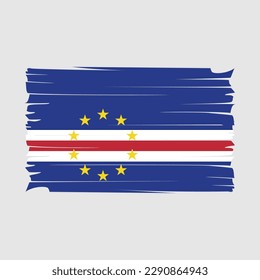 Cape Verde Flag Brush Vector Illustration