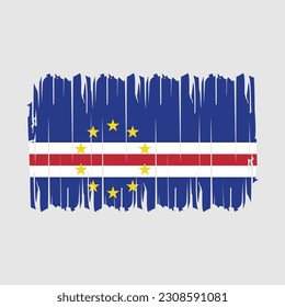 Cape Verde Flag Brush Vector Illustration