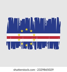 Cape Verde Flag Brush Vector Illustration