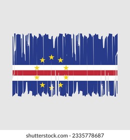 Cape Verde Flag Brush Vector Illustration