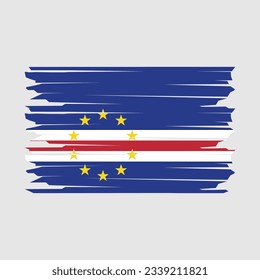 Cape Verde Flag Brush Vector Illustration