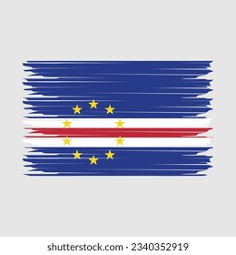 Cape Verde Flag Brush Vector Illustration