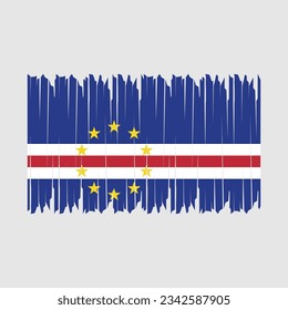 Cape Verde Flag Brush Vector Illustration