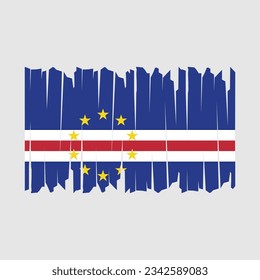 Cape Verde Flag Brush Vector Illustration