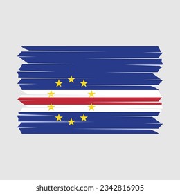 Cape Verde Flag Brush Vector Illustration