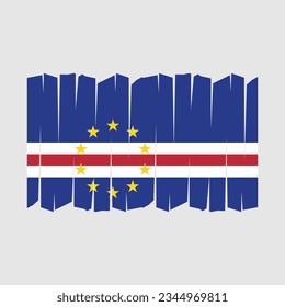 Cape Verde Flag Brush Vector Illustration