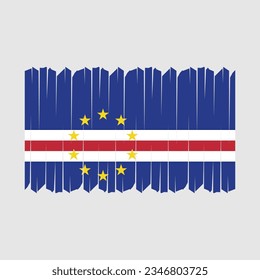 Cape Verde Flag Brush Vector Illustration