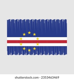 Cape Verde Flag Brush Vector Illustration