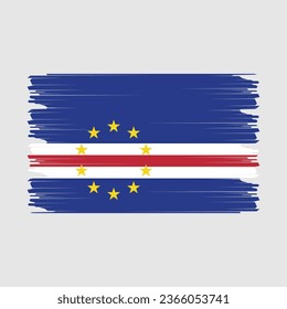 Cape Verde Flag Brush Vector Illustration