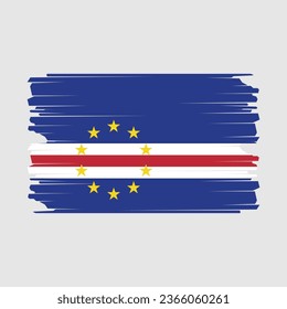 Cape Verde Flag Brush Vector Illustration