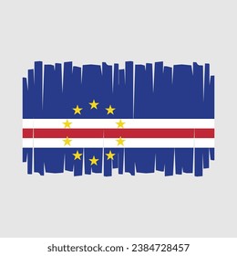 Cape Verde Flag Brush Vector Illustration