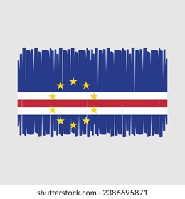 Cape Verde Flag Brush Vector Illustration