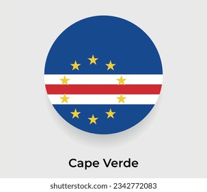 Cape Verde flag bubble circle round shape icon vector illustration