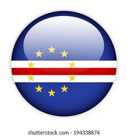 Cape Verde flag button on white