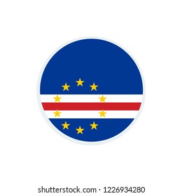 Cape Verde flag. Cape Verde circle flag.